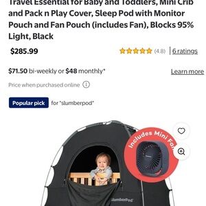 Black SlumberPod Sleep Pod for Babies and Toddlers